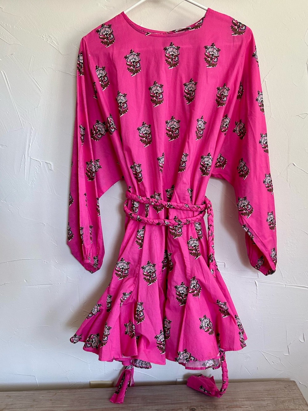 Rhode Ella Dress in Marigold flower hot pink